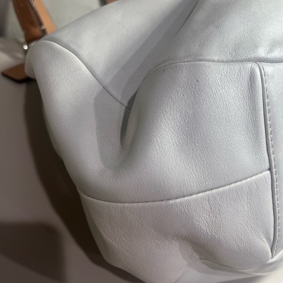 Coach Soho Small Leather Hobo Bag White Tan Buckle Shoulder Bag - Picture 11 of 12